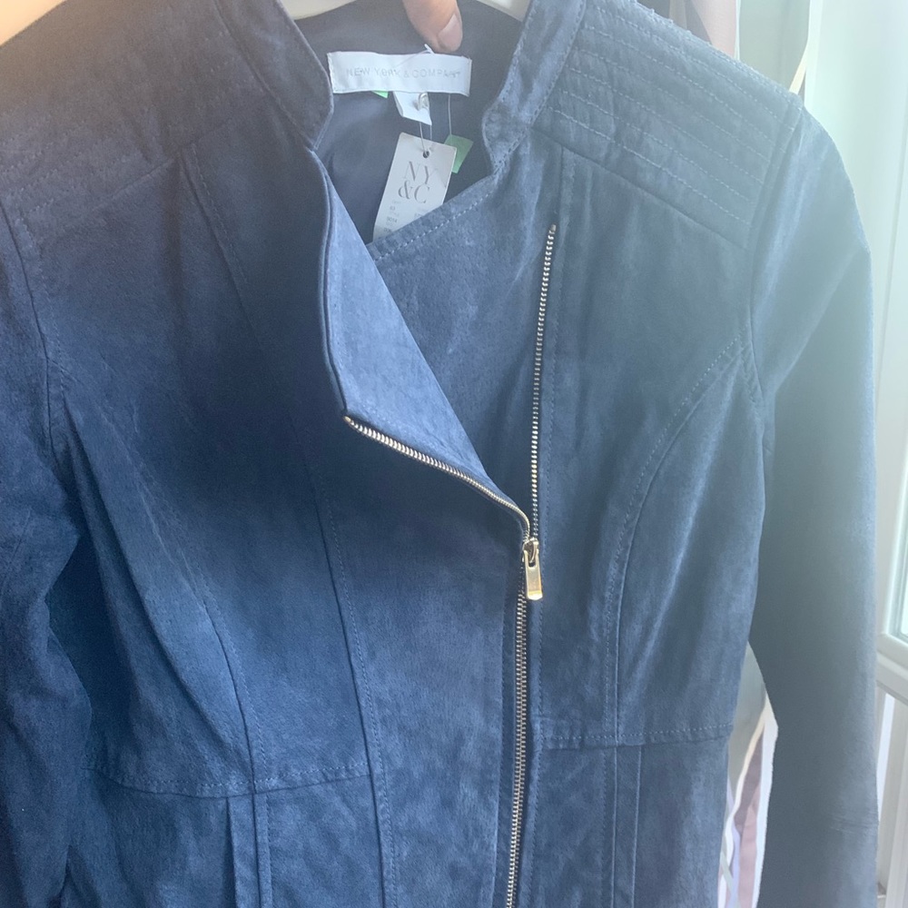 Suede navy blue jacket from NYandCO